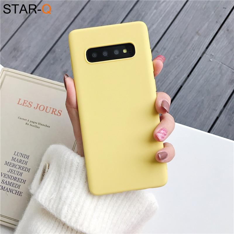Silikonhülle für Samsung Galaxy S8 S9 S10 Plus S20 S21 S20FE S21FE S20Ultra Candy Color Hülle für Samsung Note8 Note9 Handyhülle Samsung S10 Plus gelb