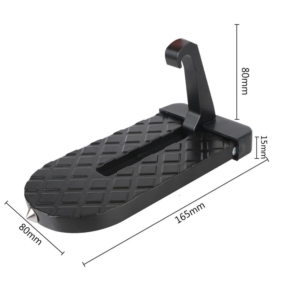 Universal Auto Dachträger Stufe faltbar Autotür Fuß Trittrasten Fußpedal Sicherheitshammer Glasbrecher Stufe Riegelhaken Autozubehör Jeep SUV schwarz