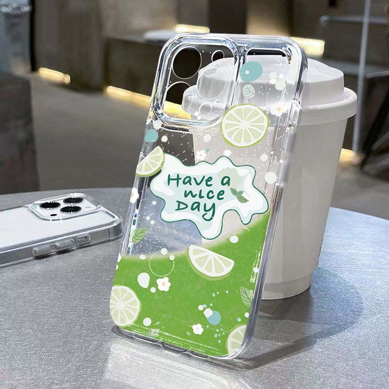 Hülle für iPhone 16 15 14 13 12 11 Pro Max Mini Gelb Zitrone Stoßfest Transparent Weiche Hülle für iPhone 16e XS X XR 7 8 Plus 16 Hülle iPhone 15 Pro Max