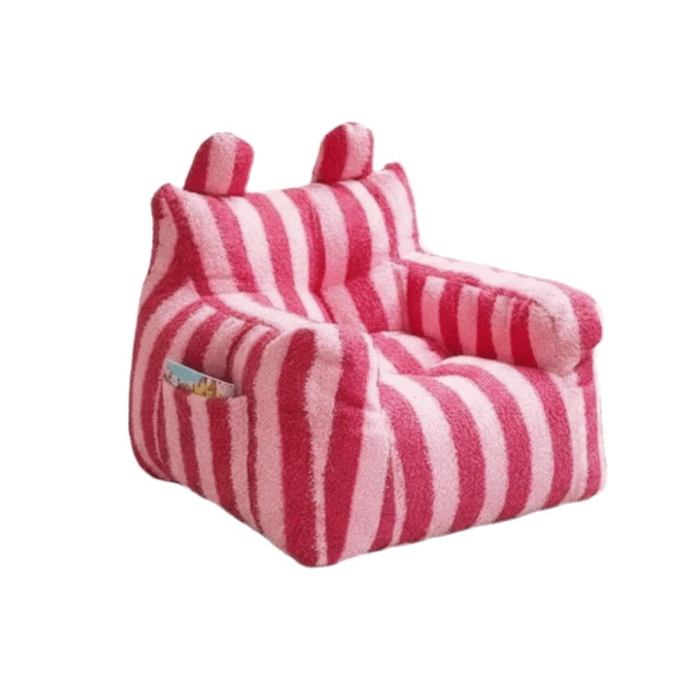 Bequemes ergonomisches Faulenzer-Sofa Weicher Stoff Kinder-Sofa-Stuhl Kinder-Bären-Sofa Schlafzimmer rosa