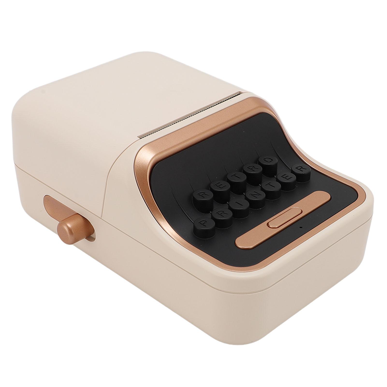 Bluetooth-Etikettendrucker, tragbar, Vintage-Stil, 30 bis 52 mm, tragbarer Thermo-Etikettendrucker für