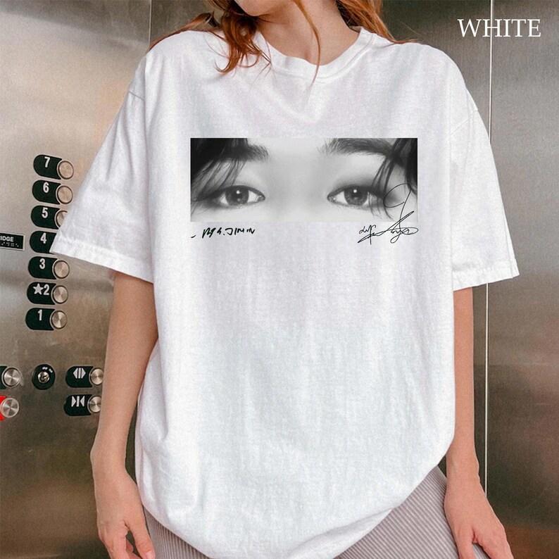 2026 Sommer Mode Trendiges T-Shirt Herren Damen Vintage Oberteil Vintage Jimins Augen Shirt, Kim Jimin Shirt, KPOP Shirt, Geschenk für Fan S gray