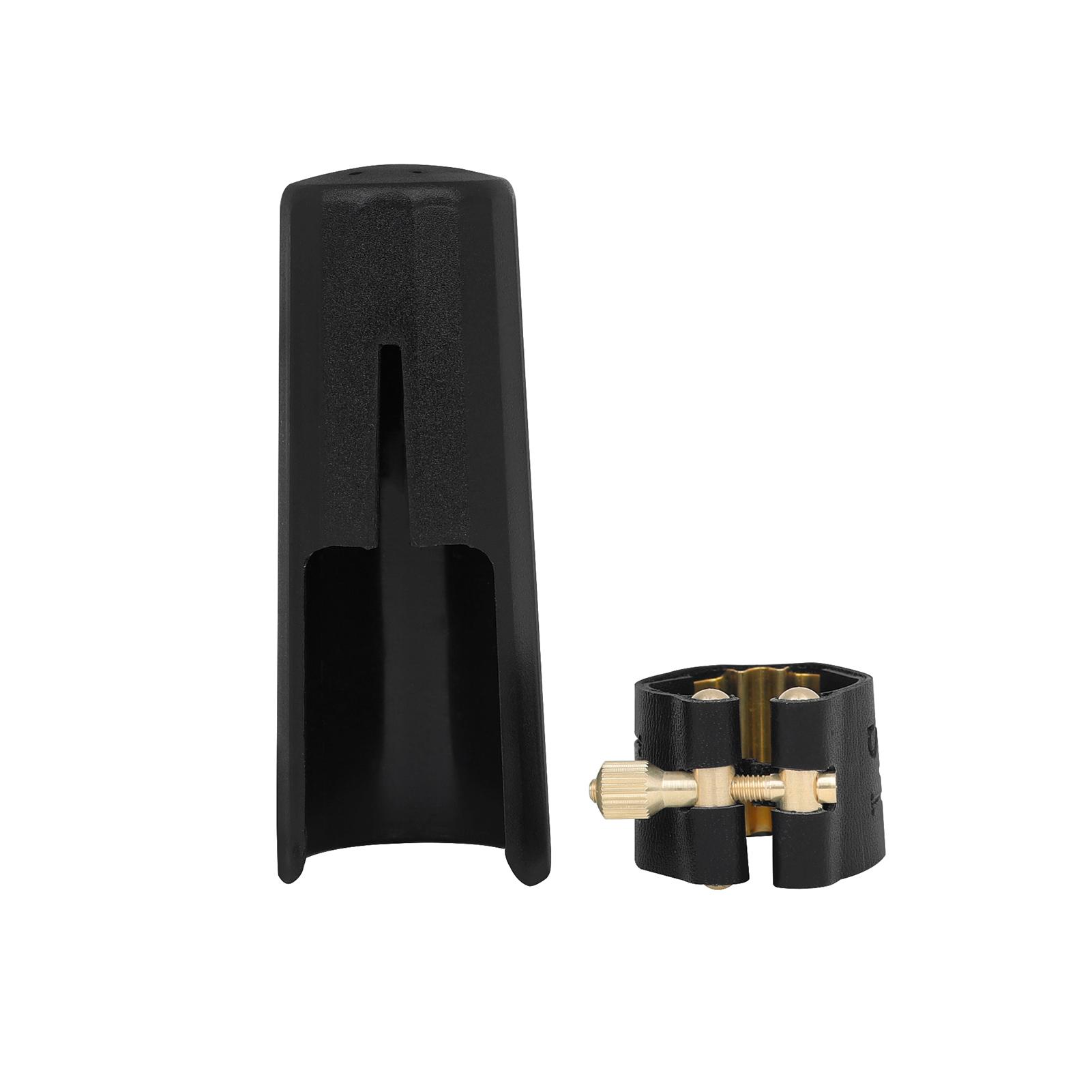 Saxophon-Metallschnalle, Lederclip + Kappe, einzelne Kupferschraube, Einstellung, Saxophon-Ligatur, kompakt JS03 tenor schwarz