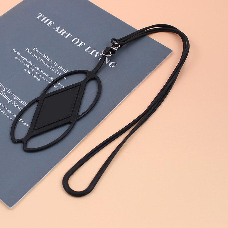Silikon Handy Lanyard Halter Fall Abdeckung Universal Telefon Neck Strap Halskette Sling Für Smart Handy lanyard für telefon schwarz