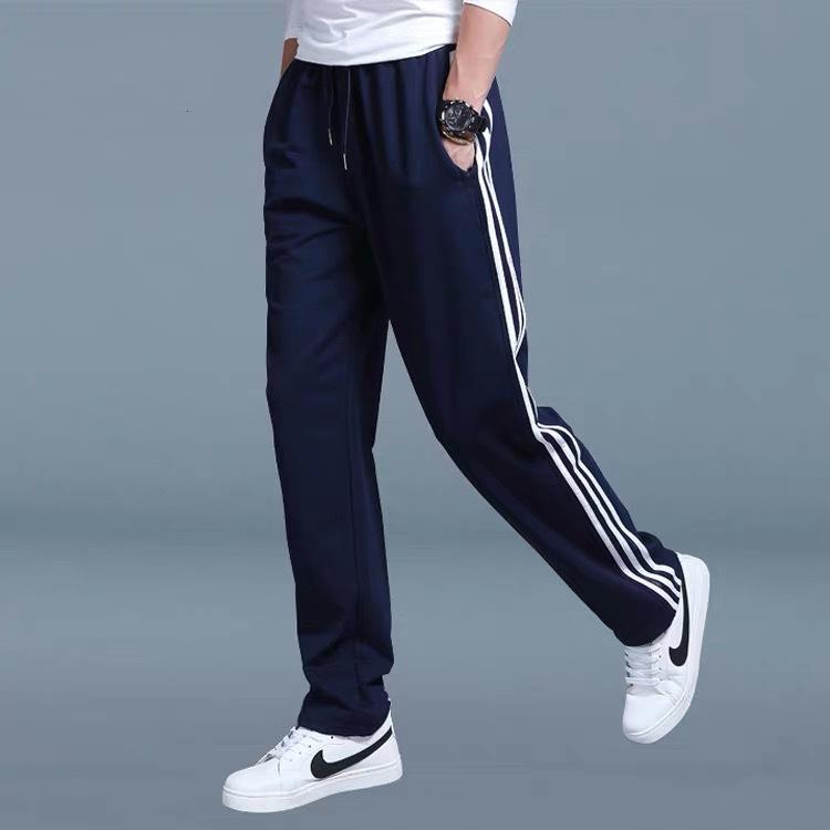 Jogginghose Herrenhose Große Größe Lockere Lässige Jogginghose für Studenten Gerade Hose Lange Hose L dunkelblaue
