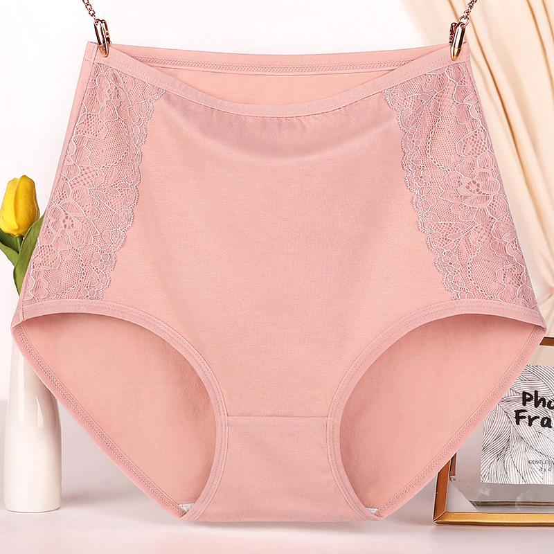 Damenunterwäsche Bauchhöschen Mittleres Alter Slips Plus Size XL-6XL Unterhosen 6XL rosa