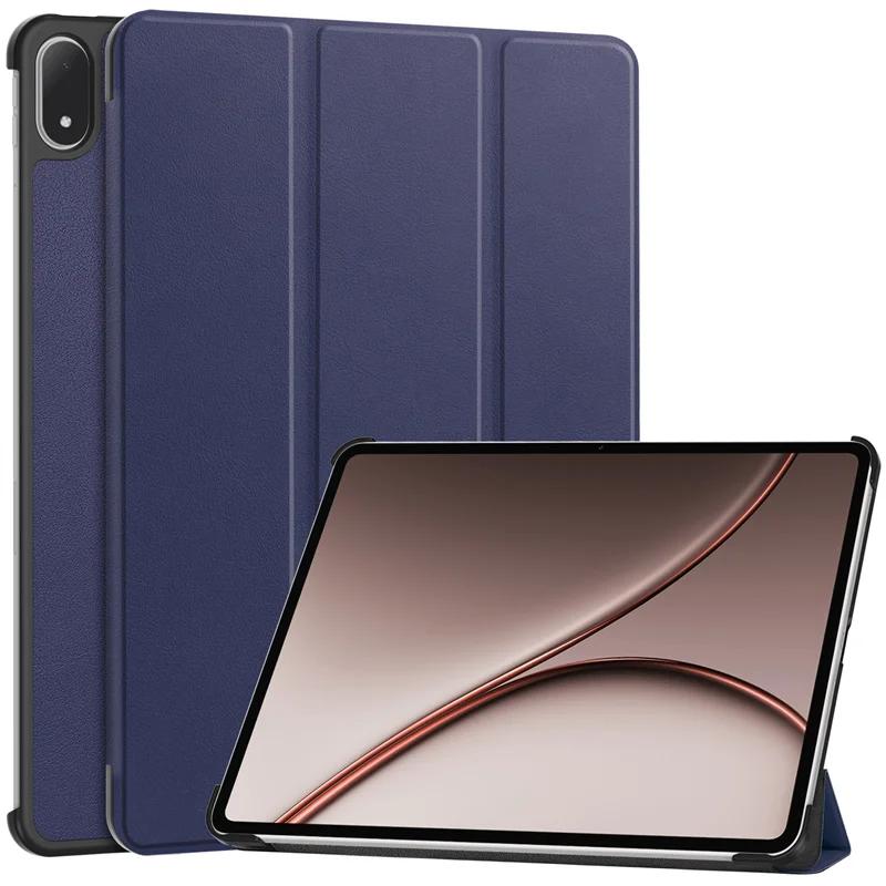Für OnePlus Pad 4 13,2 Zoll 2026 Hülle Dreifach-Leder Hartständer Smart Cover für Hülle Oneplus Pad 4 Hülle für OnePlus Pad4 Hülle For Oneplus Pad 4 dunkelblaue