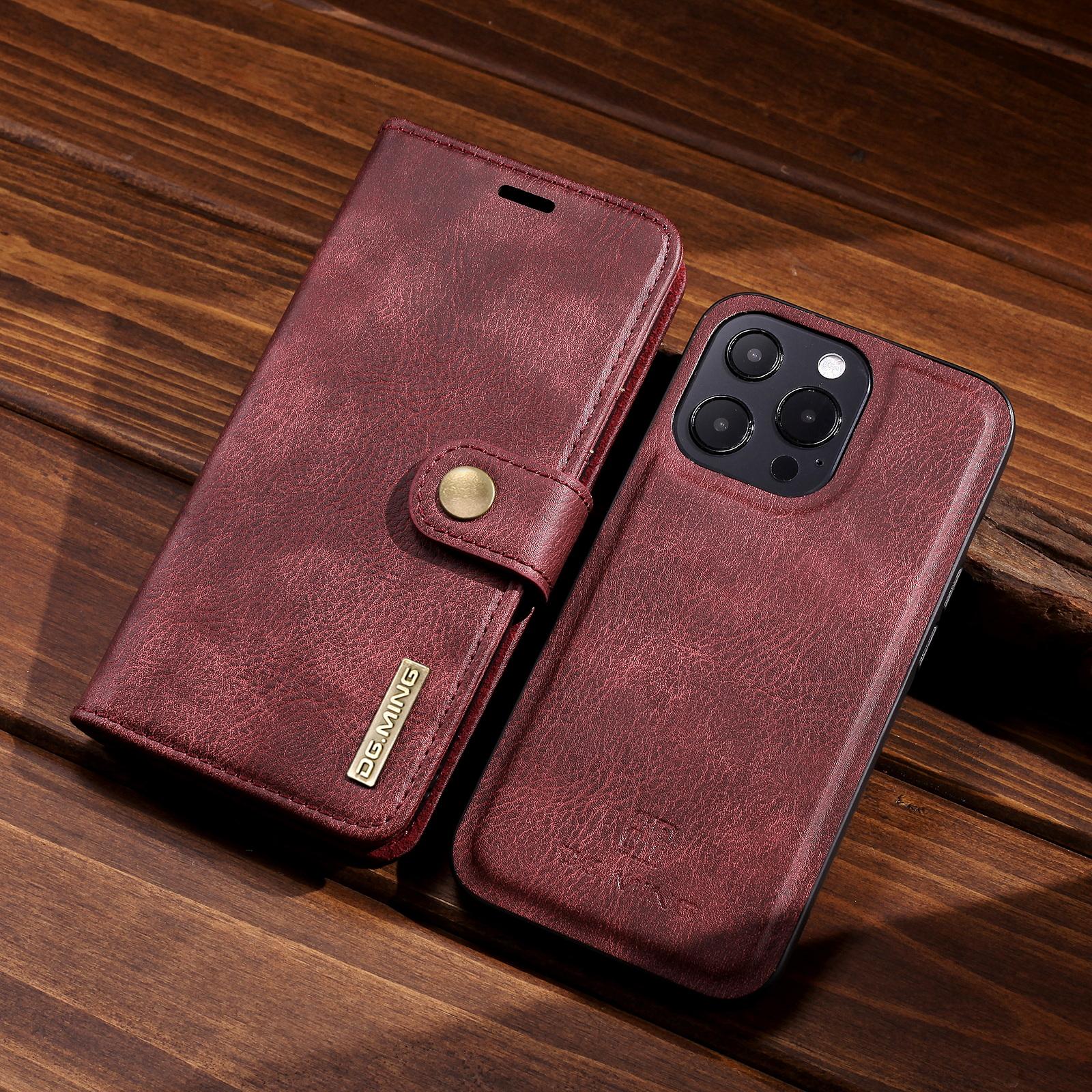 Luxus Retro Kuh Echtleder Magnetische Handyhülle für iPhone 12 Pro,Xiaomi Redmi Note 10 Huawei Samsung Google OnePlus Stand Flip Cover Huawei P40 Lite rot