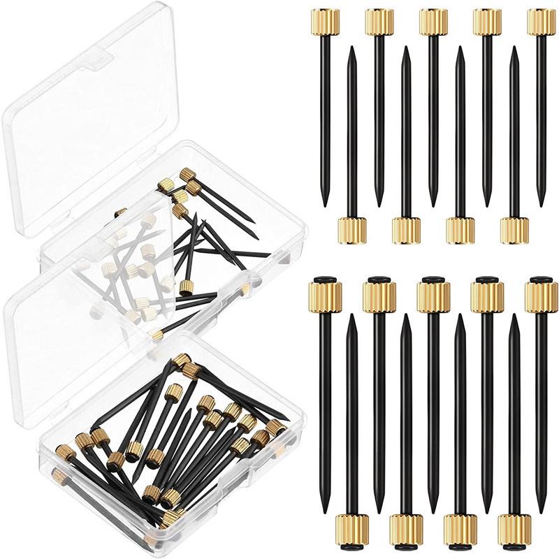 20 Stück Messingkopf Nägel Wanddekorativer Nagel zum Aufhängen von Bildern Rahmen-Set Hardware-Werkzeug Foto Haken Aufhänger One Size schwarz