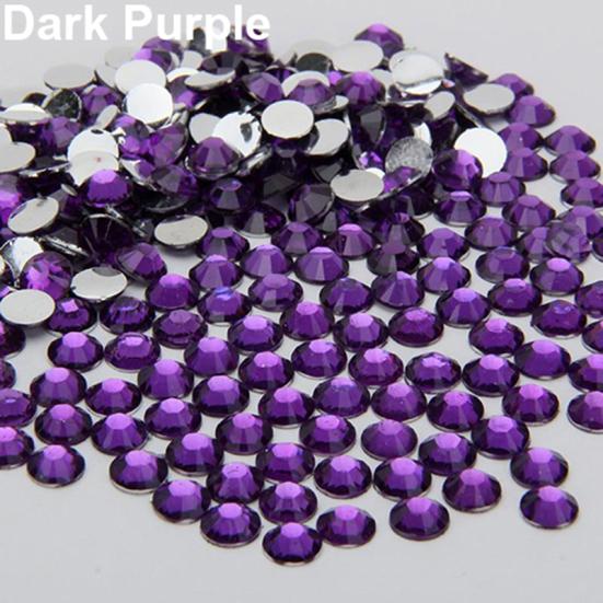 2000 Stück Harz-Strasssteine mit flacher Rückseite zum Selbermachen, für Handyhüllen, Nagelaufkleber, 2/3/4/5 mm 4mm dunkelviolette
