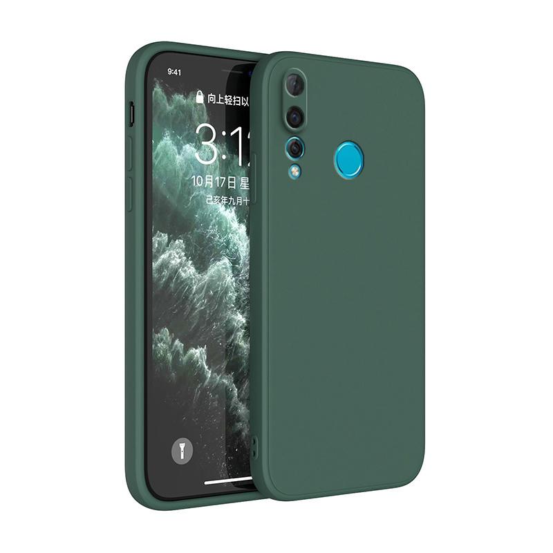 Quadratische Flüssigsilikon-Telefonhülle für Huawei Y6P Y7P 2020 P40 lite E Y6 Y6S Y7 Y9 Prime 2019 P smart Z P30 Lite Cover Fundas Huawei P smart Z dunkelgrüne