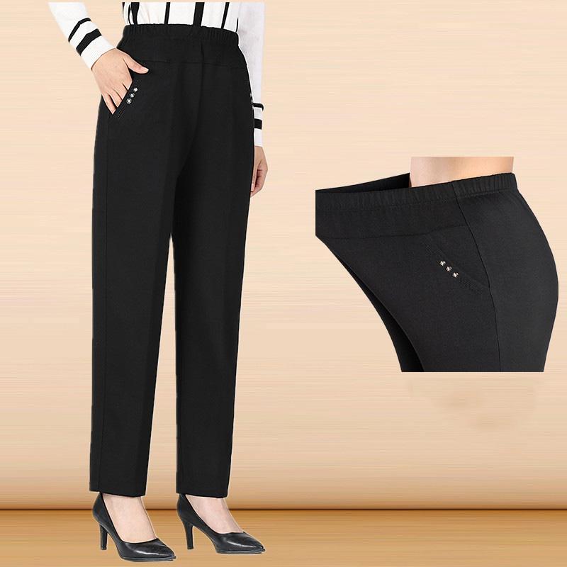 XL-8XL Übergröße Freizeithosen Damen Lange, lockere Hosen Hohe Taille Damen Frühling/Herbsthose Damen Stretchhose 8XL