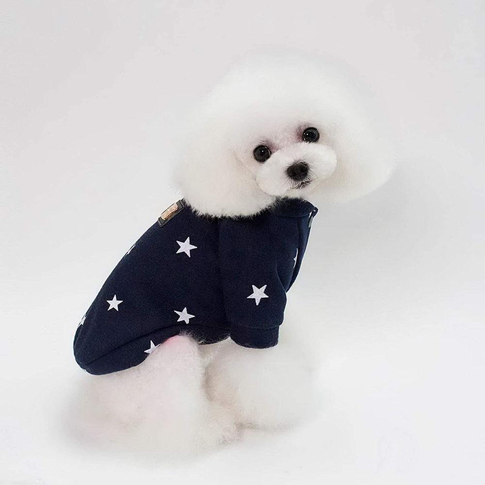 Fashion Star Haustier-Fleece-Sweatshirt, Pullover, Jacke für kleine Hunde und Katzen, Rundhalsausschnitt, Wintermantel, Welpenkleidung für Pudel, Shih Tzu, Mops S