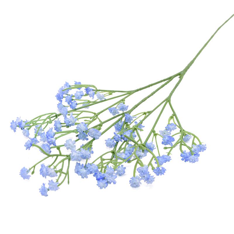 90 Köpfe 52cm Schleierkraut Kunstblumen Plastik Gypsophila DIY Blumensträuße Arrangement für Hochzeit Heimdekoration 1bunch blau