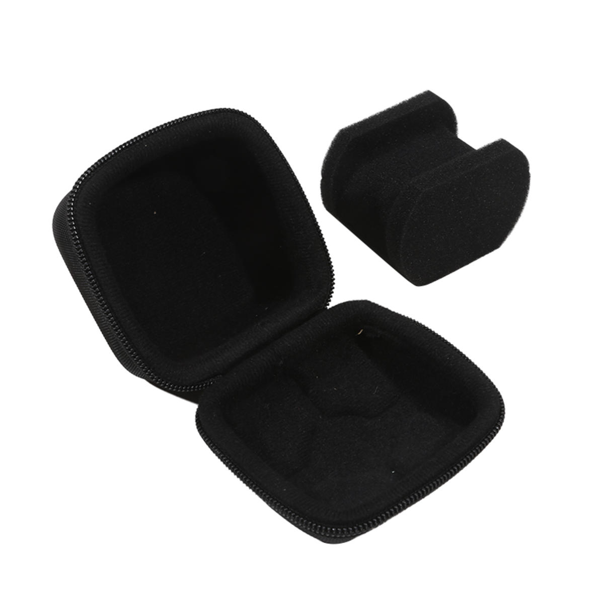 Uhrenbox mit mehreren Fächern Organizer für Herren Damen Uhren Reiseetui Tragbare Aufbewahrung Uhrenständer für Armbanduhren und Smartwatches 1 card slot schwarz