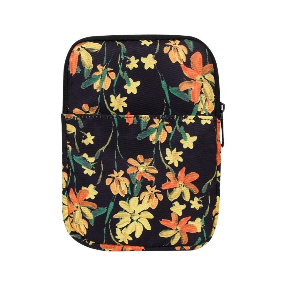 Wasserdichte 6-7 Zoll E-Reader-Hülle, kratzfeste Paperwhite-Abdeckung für Kindle/Boox/Kobo Travel Black Flower