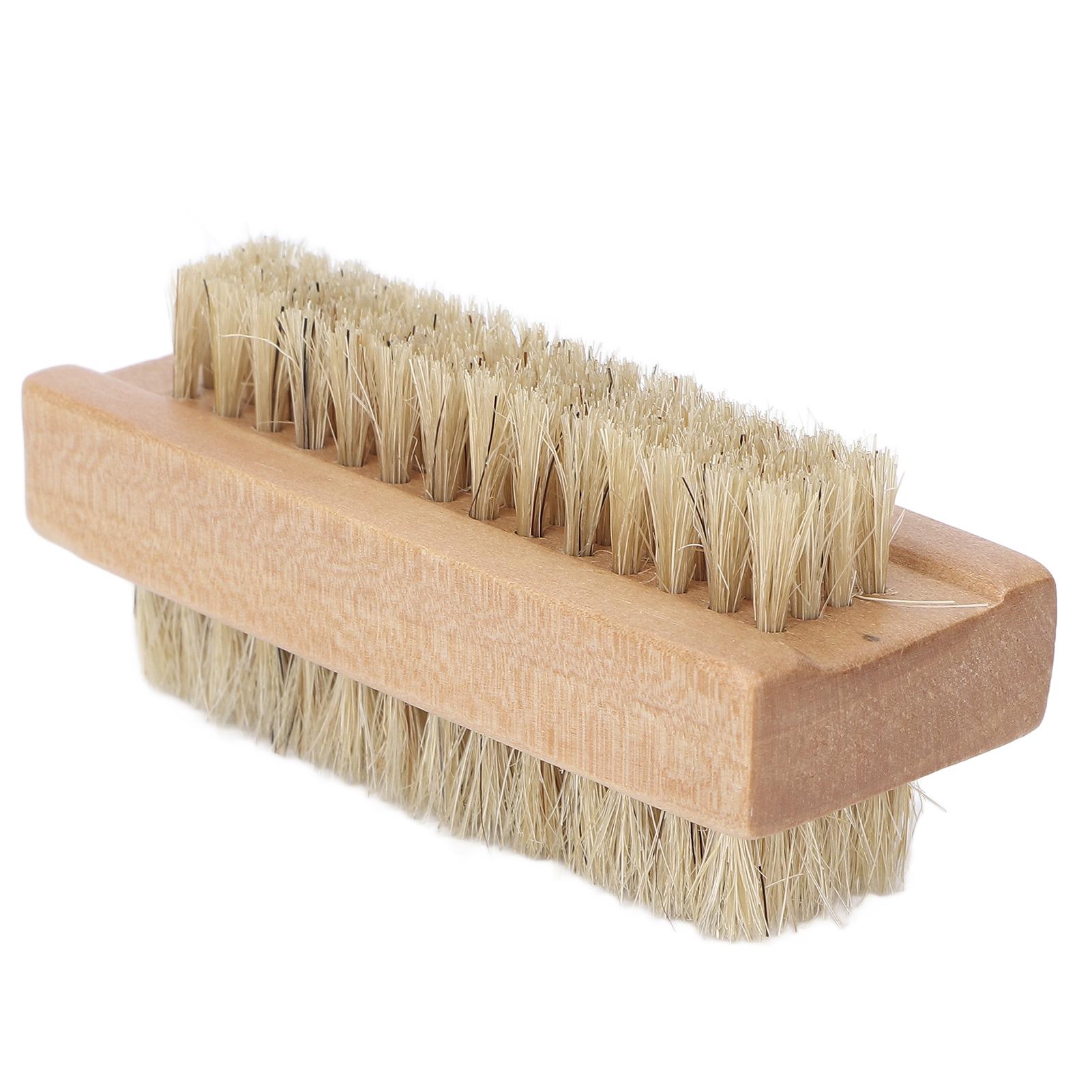 Nagelbürste Fingernagel Zehennagel Nagelhautreinigung Doppelseitige Holz Maniküre Pedikürebürste