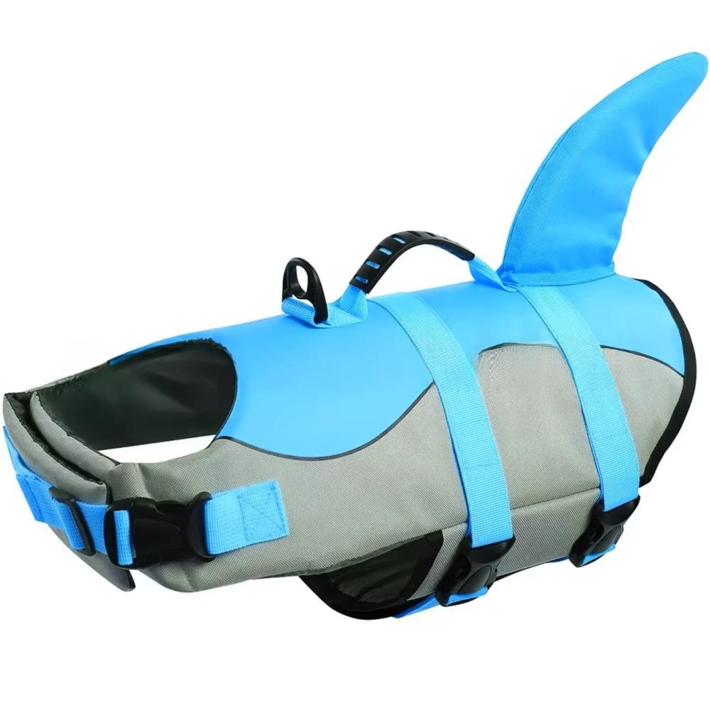 Verstellbare Hunde-Rettungsweste Mit Rettungsgriff Sport Sicherheit Rettungsweste Hundekleidung Welpen Schwimmweste Für Alle Haustierhunde (Blue,M--7-10kg) blau