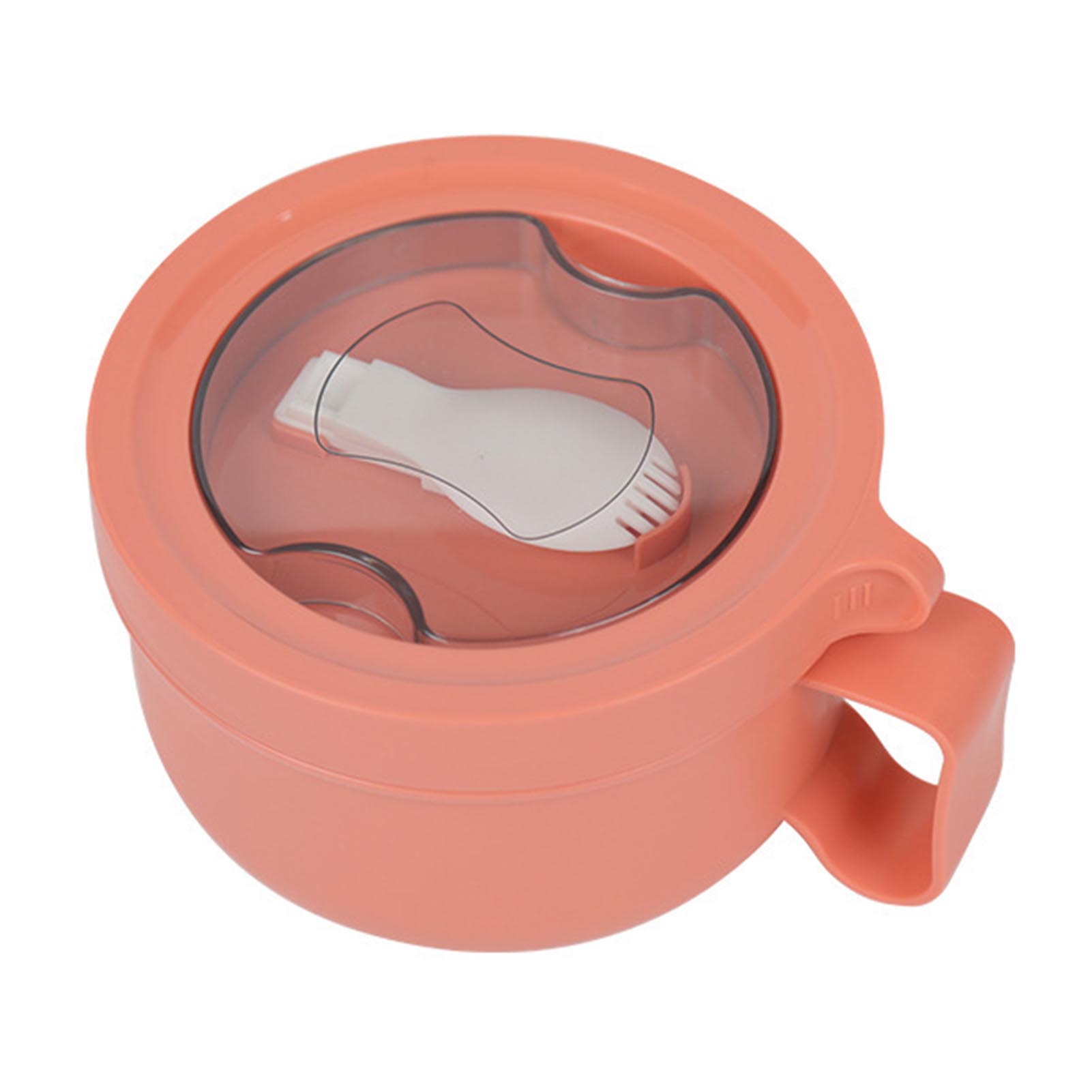 Isolierte Schüssel Auslaufsicher 304 Edelstahl Innenraum Thermische Suppenschüssel mit Griff für Nudeln orange