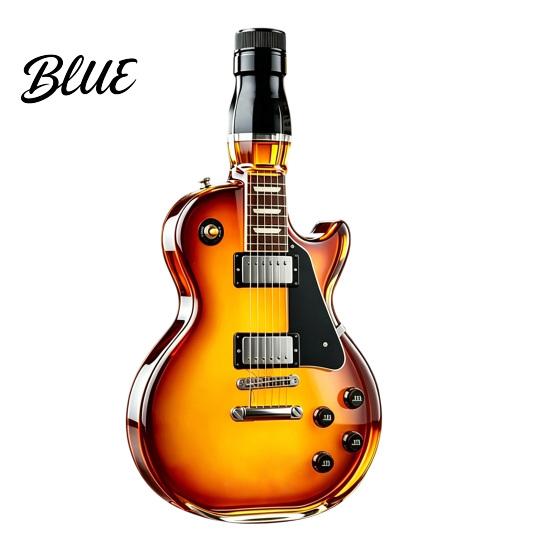 Rock And Roll Wein Dekanter Gitarrenform Flasche Große Kapazität Dekanter Schraubverschluss Borosilikat Lebensmittelqualität Glas Spirituosenflasche Bier zur Aufbewahrung A black