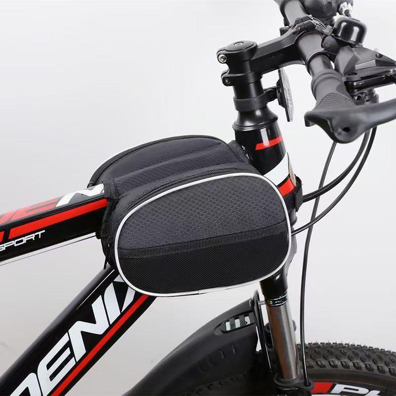 Fahrrad Frontbalken Tasche Langlebig Wasserdicht Fahrrad Rahmen Aufbewahrungstasche für Rennrad Oberrohr Geeignet für 6,7 Zoll Handy Outdoor Pendeln onesize
