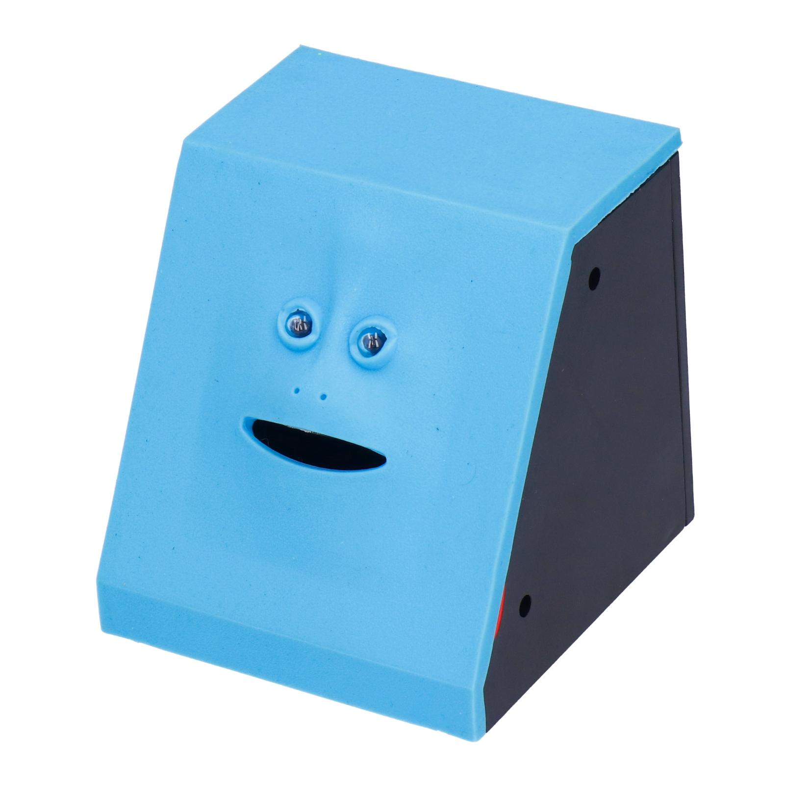 Kinder Elektronische Spardose Gesicht Automatische Münzen fressende Spardose Box für KinderBlau