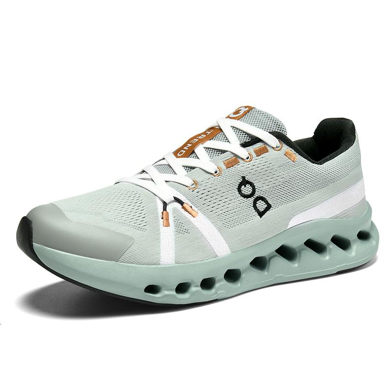 Herren Bequeme Lässige Ultraleichte Atmungsaktive Laufschuh-Schnürsenkel Mit Dämpfung Und Rückfederung Geeignet Für Outdoor-Bekleidung 45 hellgrüne
