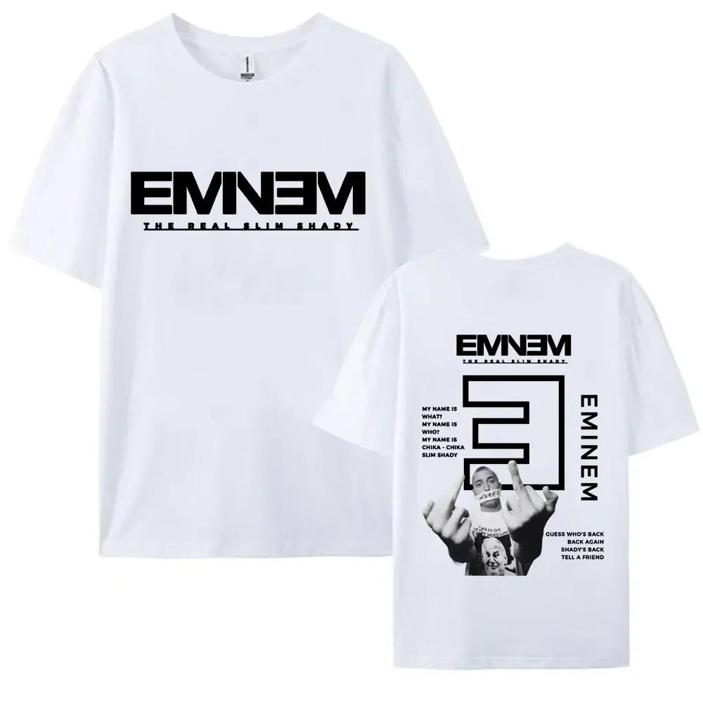 Rapper Eminem Neues Album Grafikdruck T-Shirts Herren Damen Hip Hop Trend Kurzarm T-Shirt Sommer Baumwoll T-Shirt für Fans Geschenk M