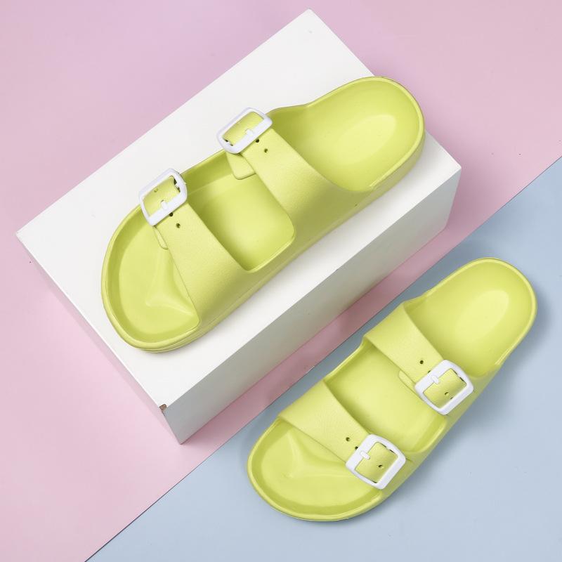 Damen Herren Hausschuhe Weiche Sandalen Damen Strand Freizeitschuhe EVA Slides Original Herren Flip-Flop Sommer Sommer Herren Sandale 40 grün