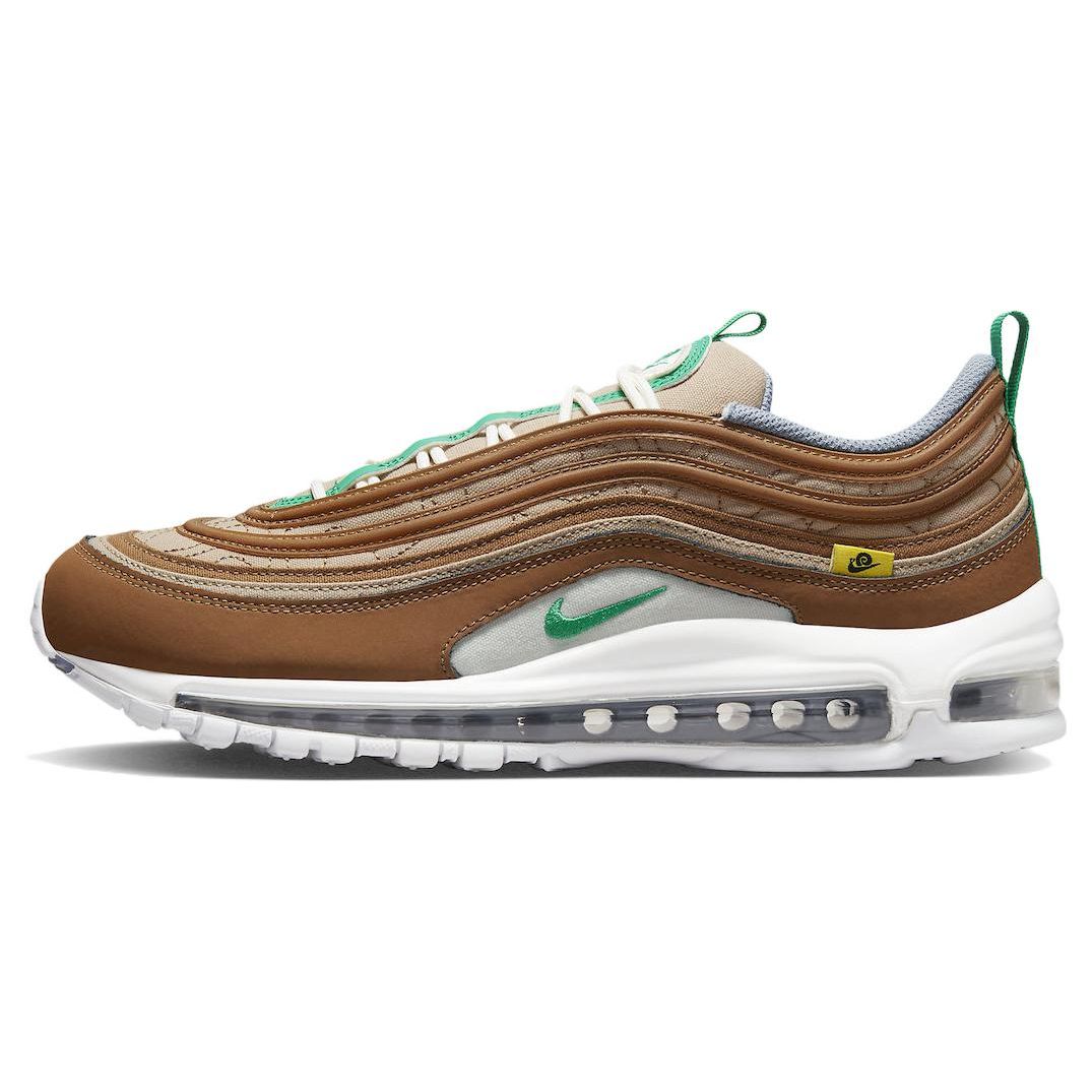 Nike Herren Air Max 97 SE Moving Company Herren Sneaker Braun Hanf Stadiongrün DV2621-200 42 brown