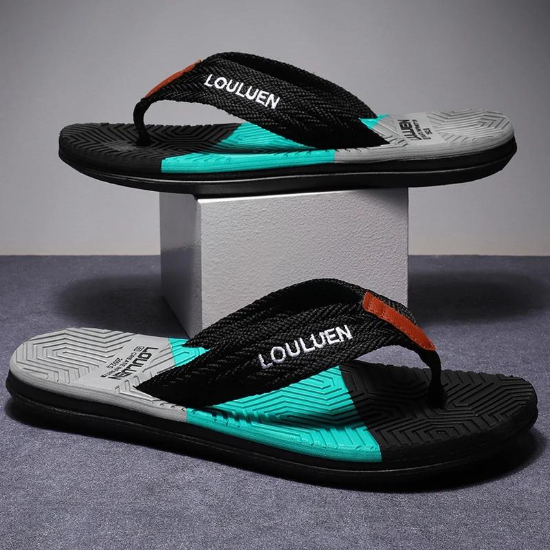 Designer Hochwertiger Ausverkauf Herren Zehensandalen Sommer Strand Herrenmode Outdoor Atmungsaktiv Lässig Strand Herren Hausschuhe 44 gray