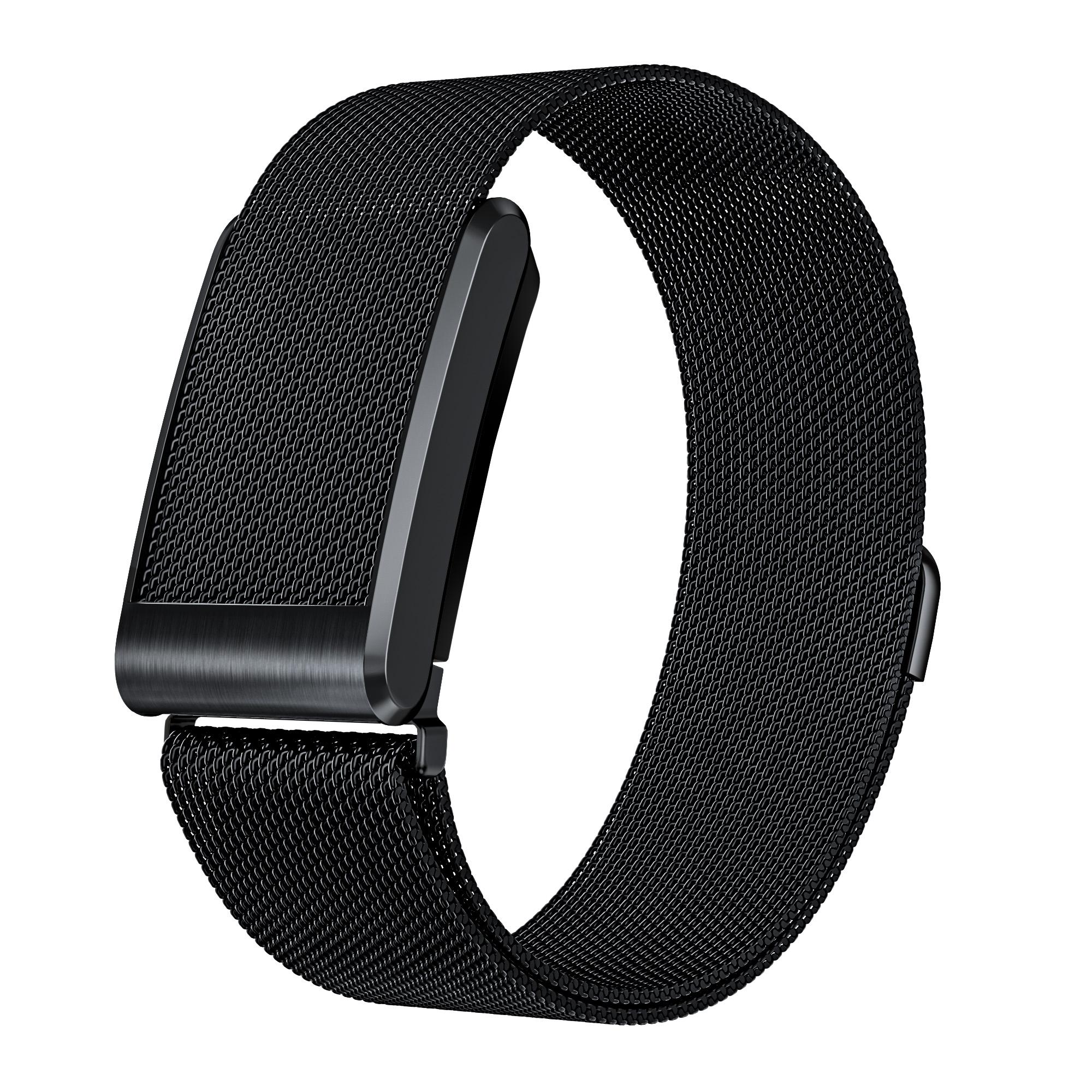 Magnetisches Edelstahlarmband für Google Fitbit Air Wechsel zu Whoop 5.0 Mailänder Schlaufe Armband Schutzhülle für Männer Frauen For Fitbit Air black