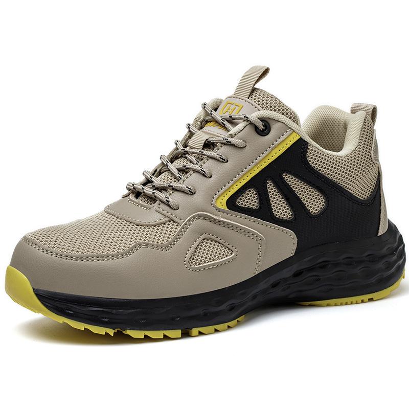Isolierung 10KV Herren Sicherheitsschuhe Unzerstörbare Anti-Smash Anti-Pannen Arbeitsschuhe Schützende Arbeitsschuhe Herren Sicherheitsstiefel 44 beige