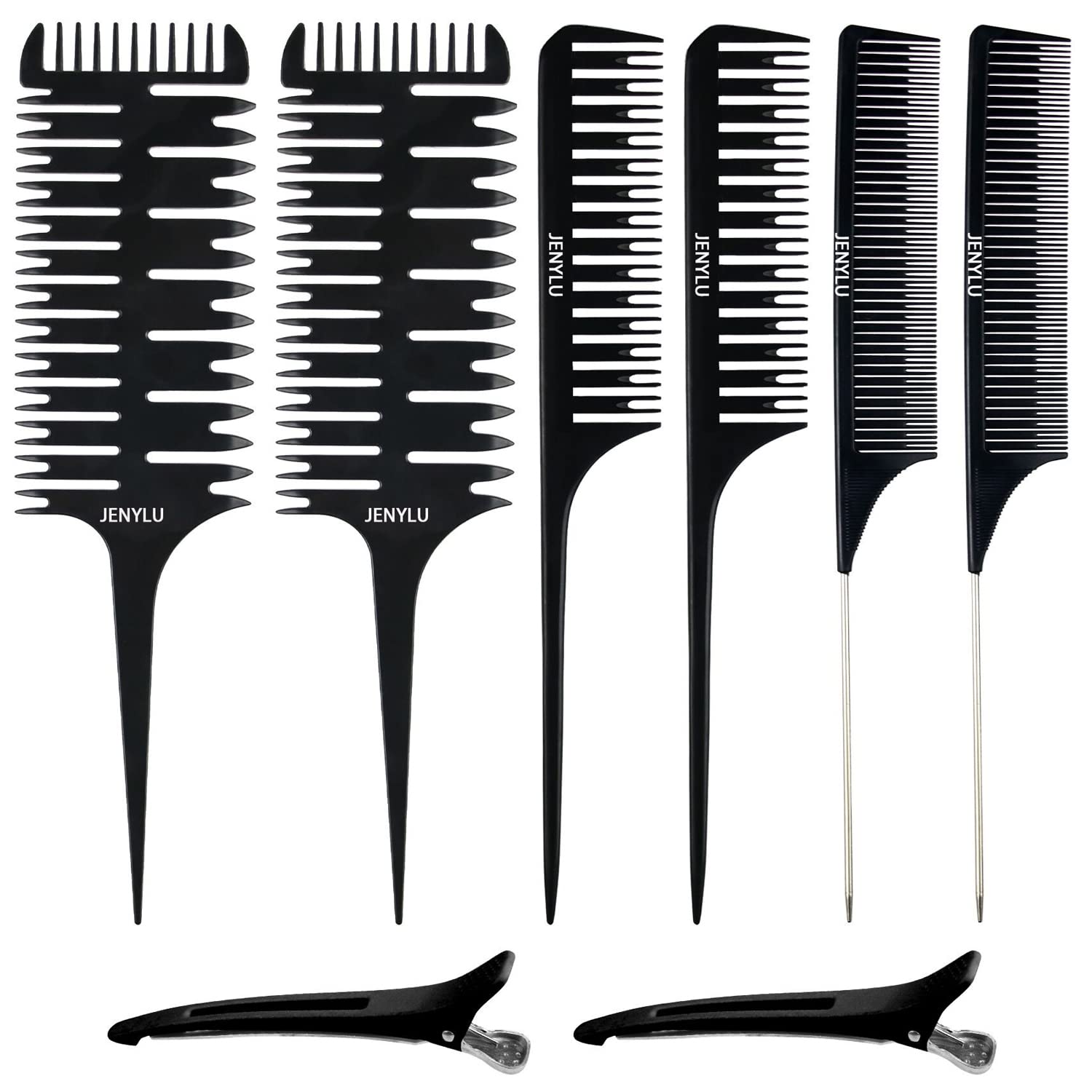 Highlighting Kamm Färbekamm und Perfekt für Haar Schönheit Haar und Salon Haar Geeignet für Männer und Beinhaltet 6 Kämme und 2 Haar Schwarz Set, 6-teiliges Set,