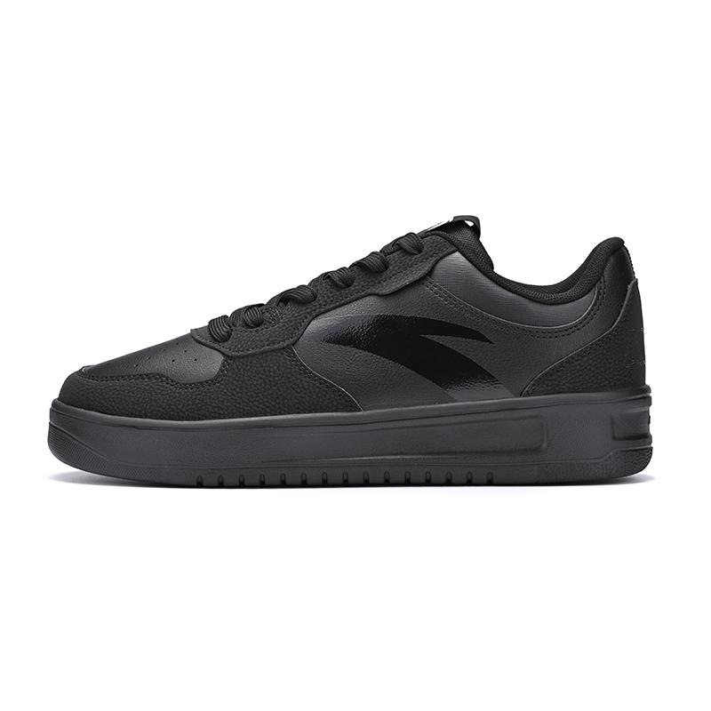 Anta Schlicht Vielseitig Stoßdämpfend Abriebfest Low Top Sneakers Herren Sneakers Basic-Schwarz 912538003Q-2 43