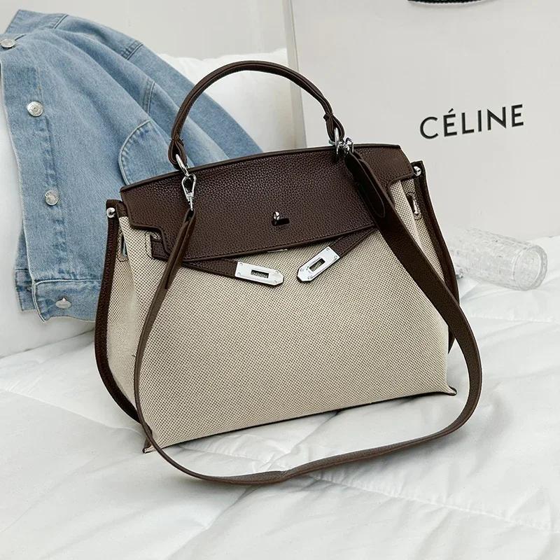 Reißverschluss Pu Lässige Umhängetaschen mit Innenfach Kontrastfarben Hochwertige Taschen für Damen Trend Damenhandtaschen