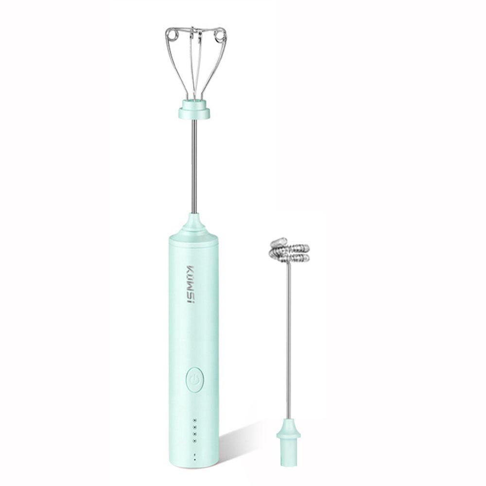 Elektrischer Haushaltsmixer mit 4 Geschwindigkeiten, schnurlos, einstellbar, Teig, Handmixer, Eier, Schläger grün