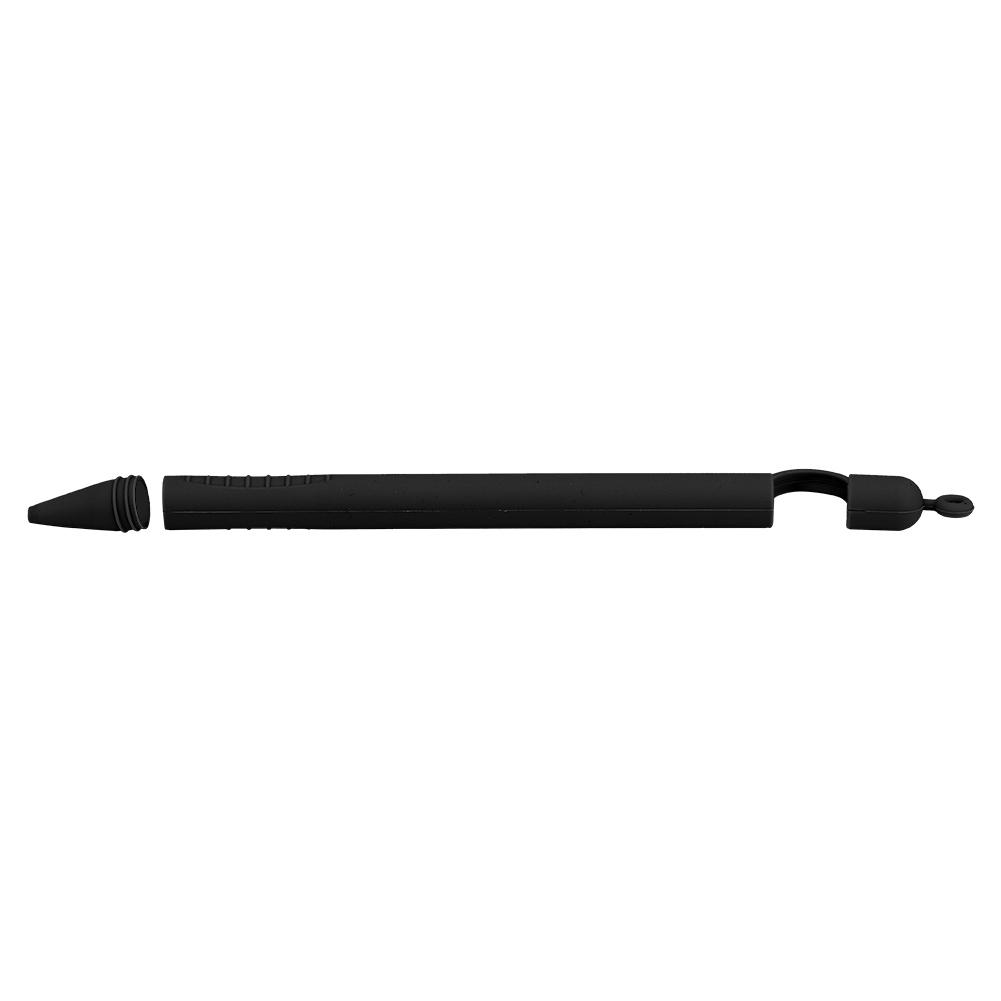 Leichter Silikon Runder Stifthalter Anti-Verloren & Rutschfest Für Apple Pencil (Schwarz) schwarz