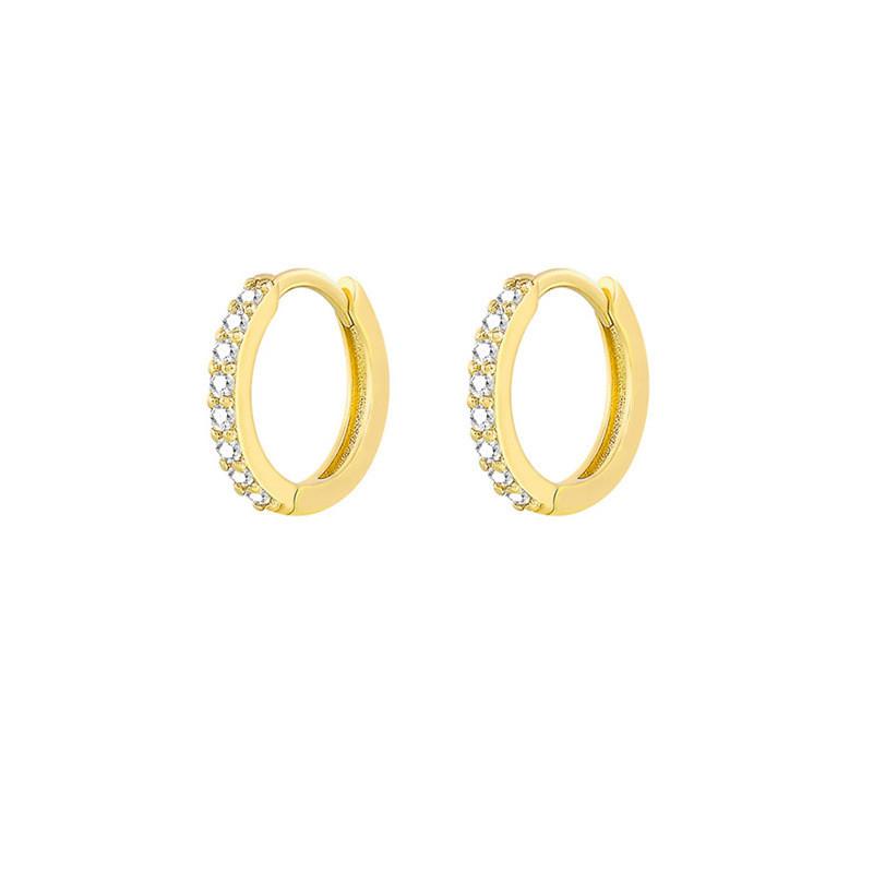 2 Stück Silber/Rose/Gold Farbe Mini Hoop Knorpel Helix Ohrring Conch Piercing Rook Snug Piercing Ohrring Nasenpiercing Ringe 8mm (2pcs) gold