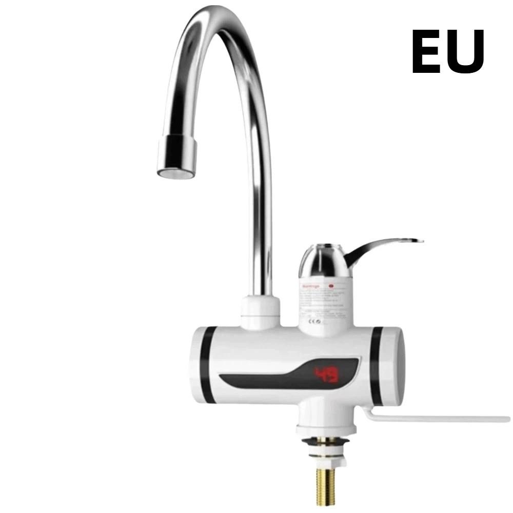 3000W Schnellheizung Durchlauferhitzer Temperaturanzeige Elektrischer Warmwasserhahn Bürofläche Style B white