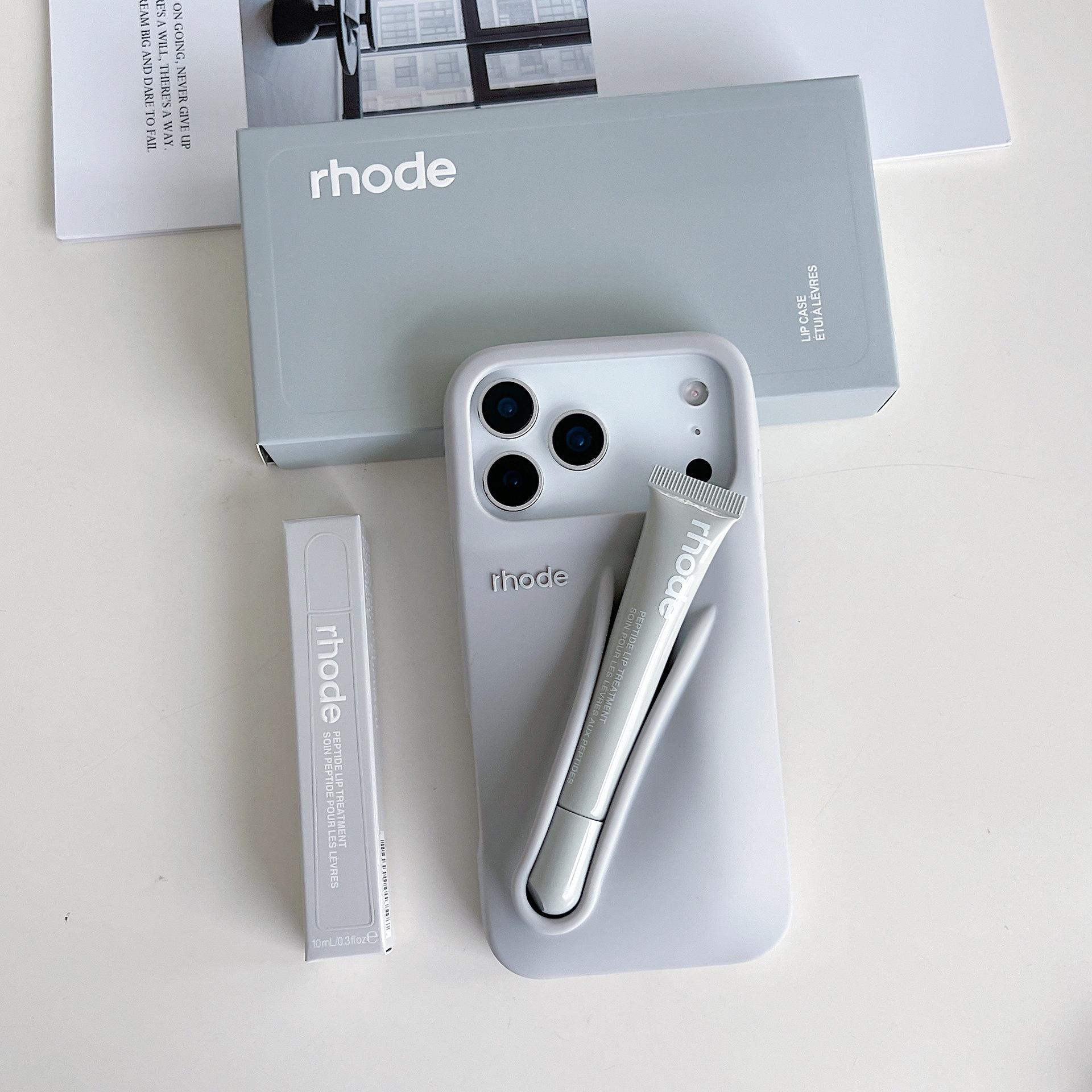 Lippenstift-inspirierte Handyhülle für Apple-Geräte Stoßfeste Weichhülle aus Silikon mit 3D-Design Tragen Sie Ihren Lippenstift 15plus graue