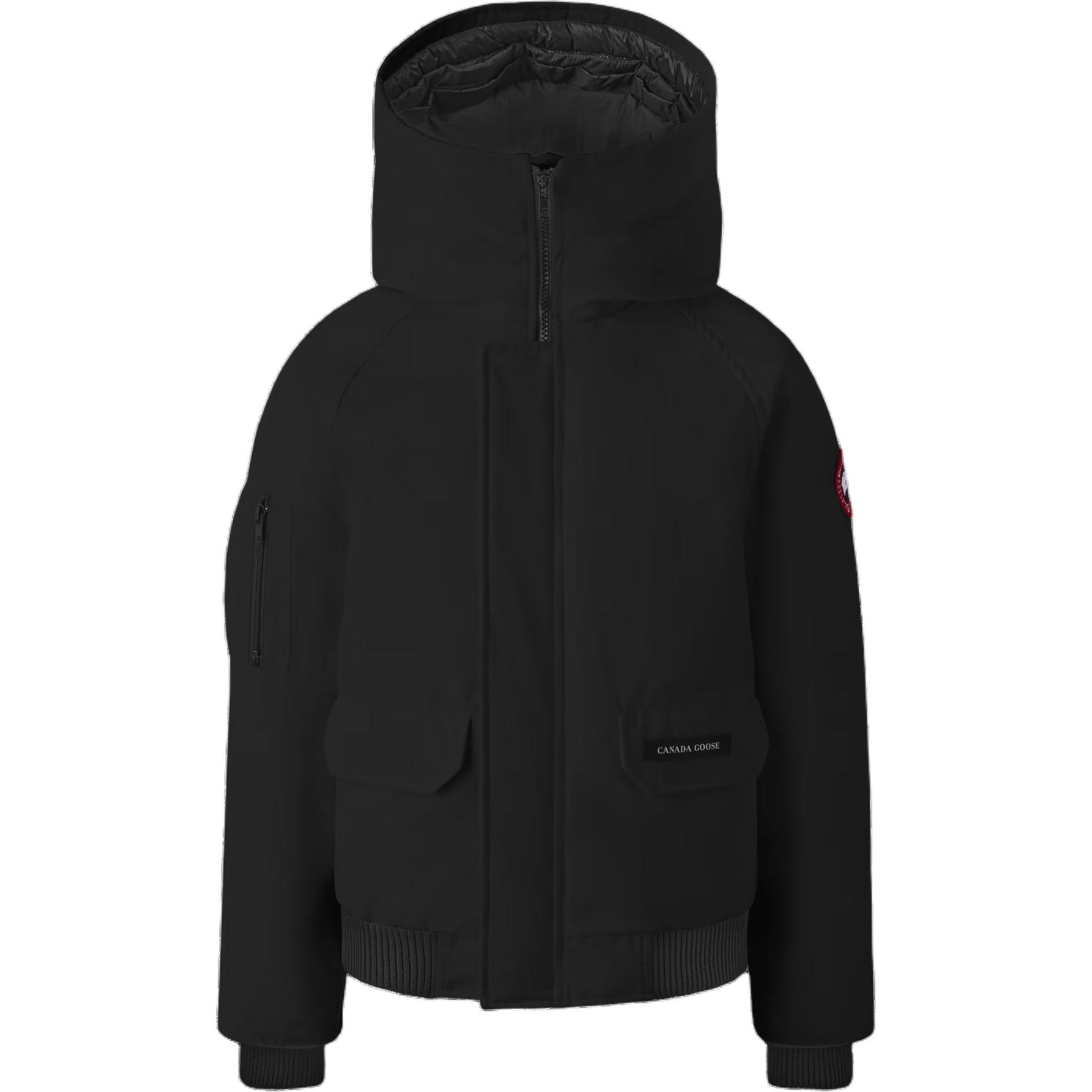 Canada Goose Daunenjacke Unifarben Mit Kapuze Figurbetont Langarm Kinderjacke Schwarz 4555Y-61 M black
