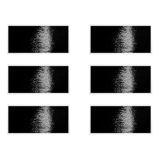 6 Stück verschleißfeste Autoaufkleber, wasserfest, ausgezeichnete Felgen-Vinyl-Warnung schwarz