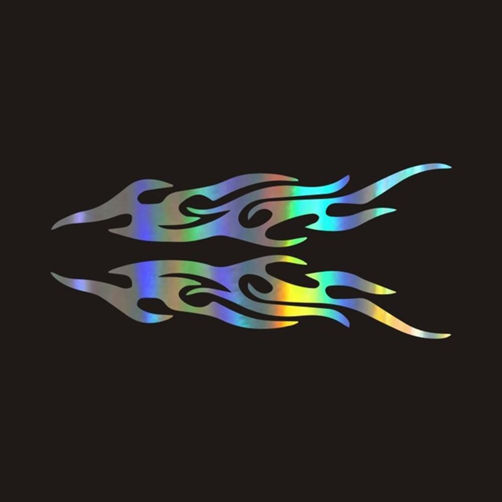 DIY Autoaufkleber Reflektierendes Flammen Auto Dekoration Feuer Auto Spiegelaufkleber violett