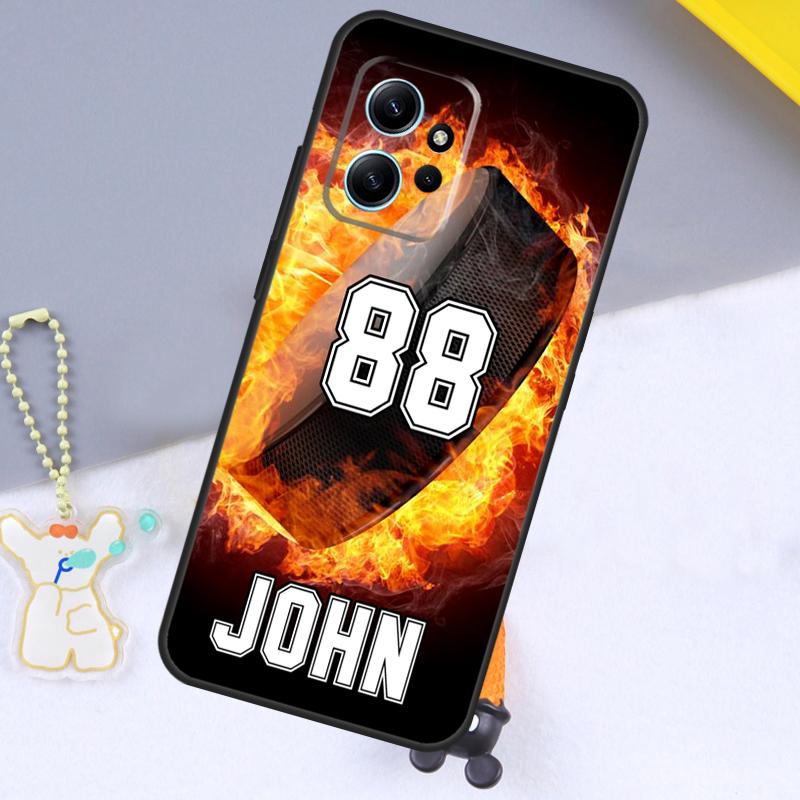 PERSONALISIERTE NUMMER NAME FUSSBALL HOCKEY Hülle Für Xiaomi Redmi Note 11 10 9 8 12 Pro 10S 11S 12S Hülle Für Redmi 12 9C 10C 12C 13C Redmi 10