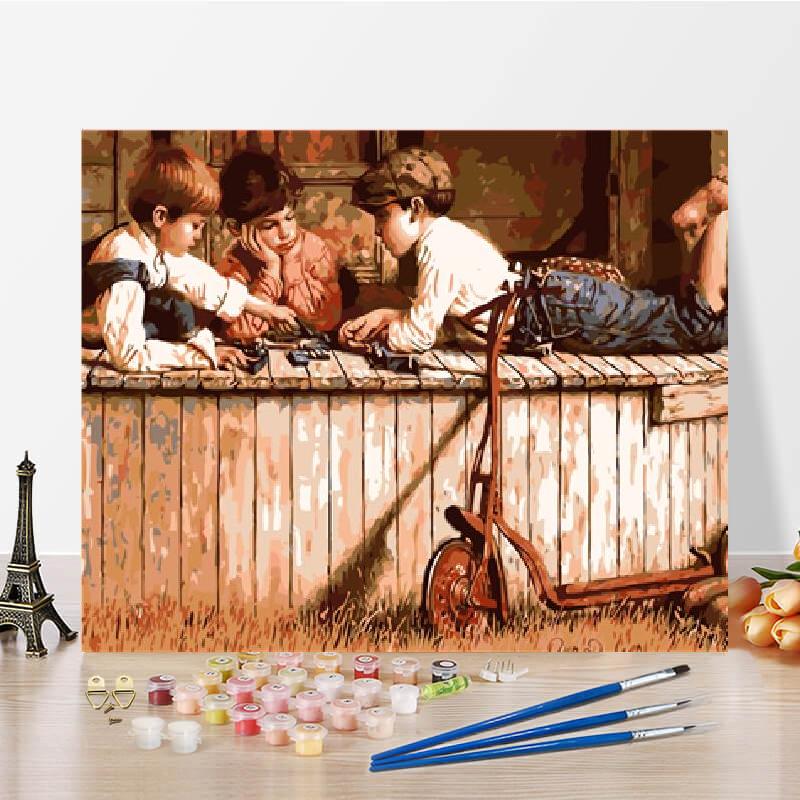 Digitales Ölgemälde, Heimdekoration, Leinwand, Zahlen, Malerei, Zahlen, Ölgemälde, DIY, Malen nach Zahlen 40x50cm no frame