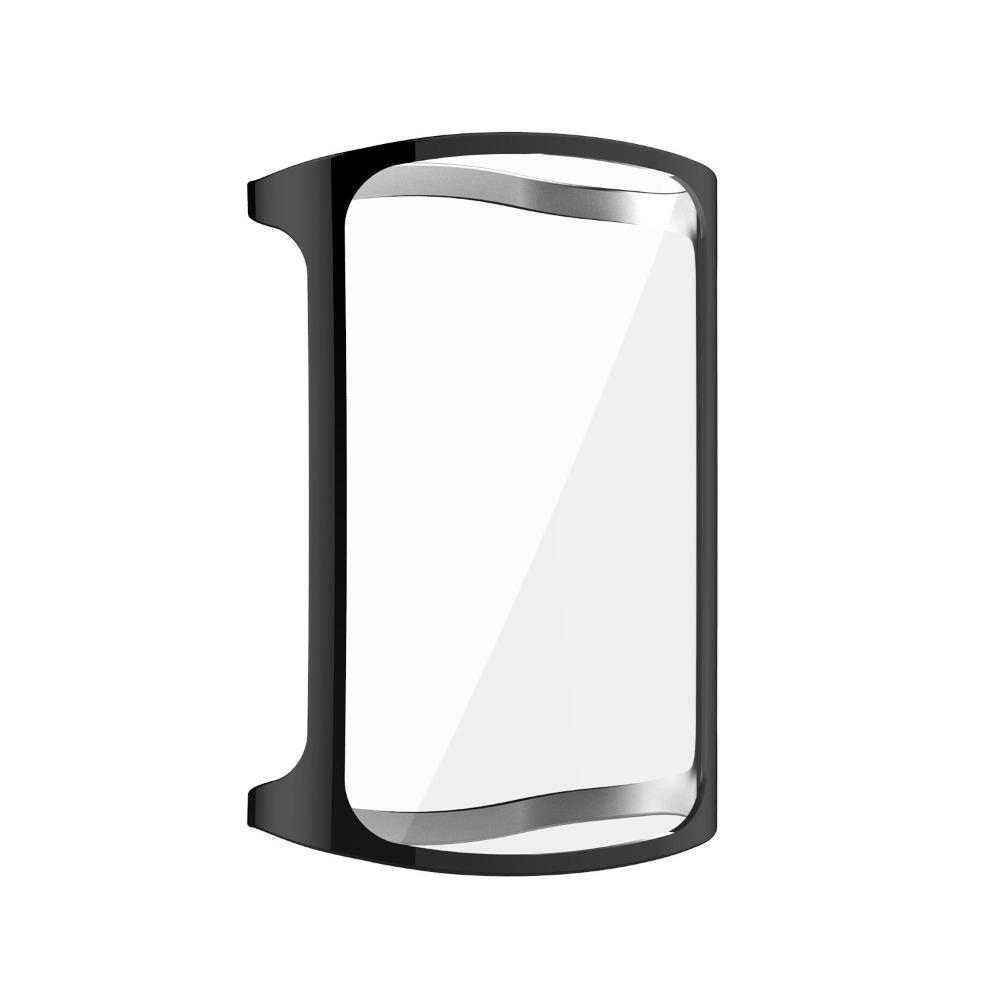 Vollständige Abdeckung TPU Case Bumper Schutzhülle Neuer Displayschutz für Fitbit Charge 6/5 schwarz