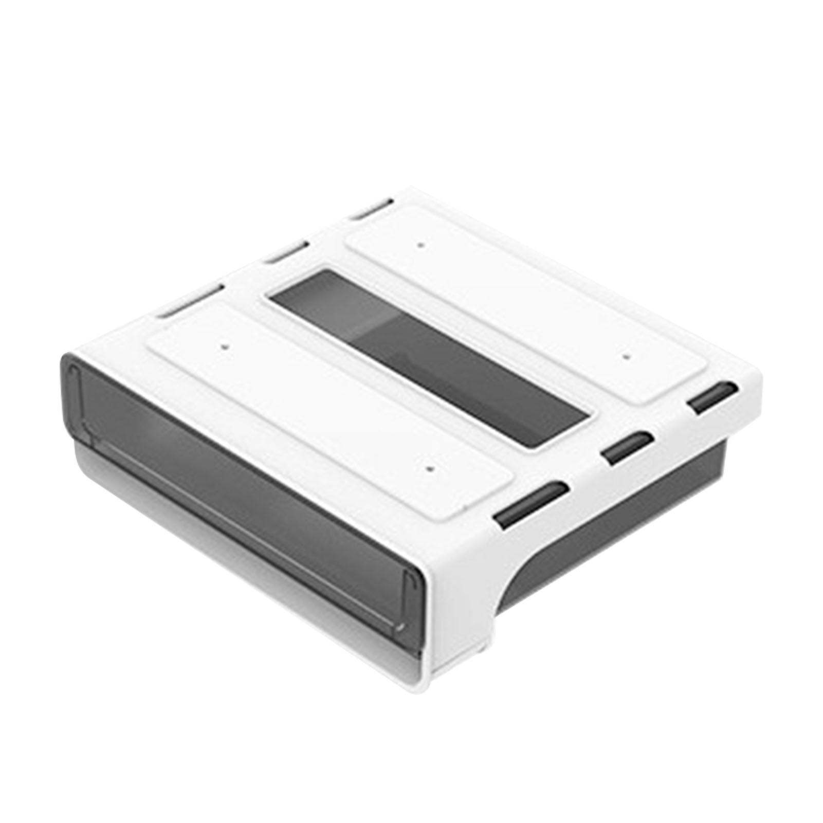 Aufbewahrungsbox unter dem Schreibtisch Großes Fassungsvermögen Kunststoff Selbstklebend Verdecktes Regal Schubladen-Organizer für Telefone M schwarz