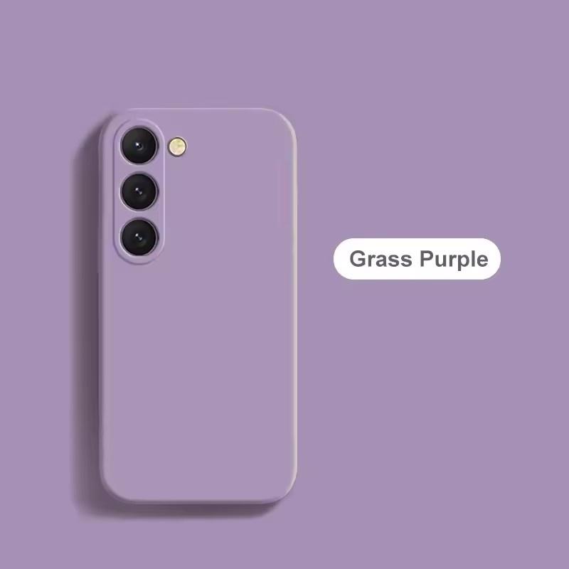 S25 S24Plus Hülle Flüssigsilikon Handyhülle für Samsung Galaxy S23 S 23 S22 Ultra S24 FE S25 + Plus Soft Cover Samsung S23 Ultra violett