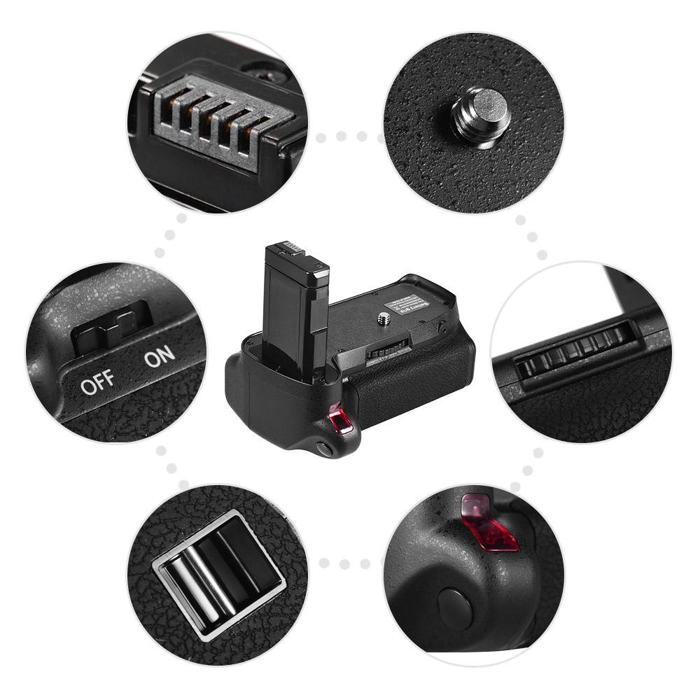 Vertikaler Batteriegriffhalter für Nikon D5300 D3300 D3200 D3100 DSLR-Kamera EN-EL 14 batteriebetrieben schwarz